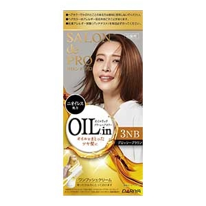 ダリヤ　サロンドプロ　オイルリッチクリームヘアカラー（白髪用）　３ＮＢ＜グロッシーブラウン＞　１剤：５６ｇ　２剤：４４ｇ