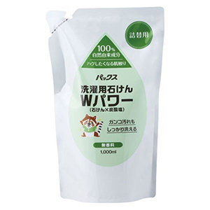 太陽油脂 パックスナチュロン 洗濯用石けん Wパワー つめかえ １Ｌ　1個