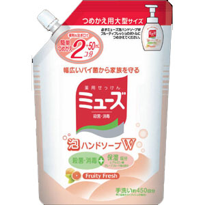 レキッドベン　ミューズ 泡ハンドソープ フルーティーフレッシュ 大型　つめかえ用　450ml