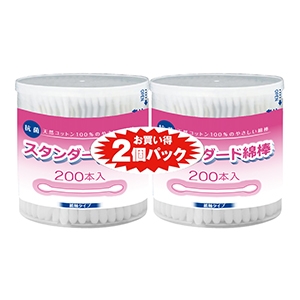 コットンラボ　スタンダード綿棒　200本×2個パック