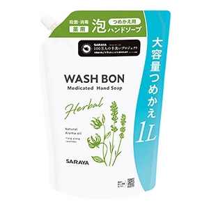 サラヤ　ウォッシュボン ハーバル薬用ハンドソープ つめかえ　１Ｌ