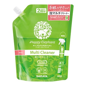 サラヤ　ハッピーエレファント 泡マルチクリーナー 無香料つめかえ８００ｍｌ