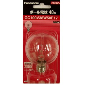 【在庫処分】パナソニック　ボール電球　４０形    GC100V38W50E17