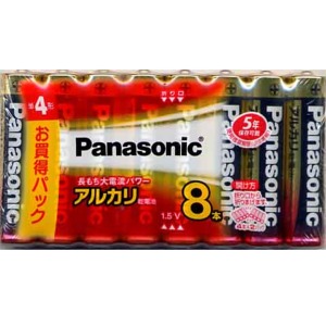パナソニック　アルカリ乾電池　単４形８本パック LR03XJ/8SW