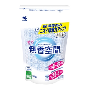 小林製薬  無香空間　特大無香料つめ替用６４８ｇ