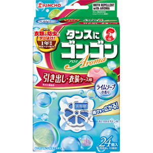 大日本除虫菊　ゴンゴン　アロマ　引き出し用　ライムソープの香り 24個