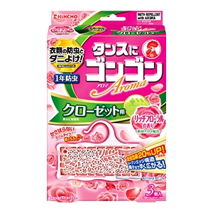 大日本除虫菊　ゴンゴンアロマ クローゼット用N リッチフローラル３個