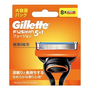 Ｐ＆Ｇ　ジレット フュージョン 替刃 8個 カミソリ 5枚刃