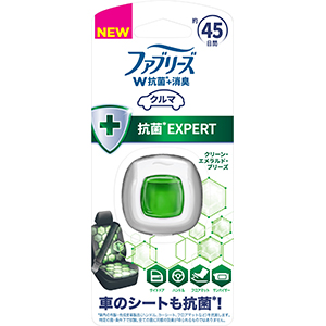 Ｐ＆Ｇ　ファブリーズ クルマ用 イージークリップ 抗菌エキスパート クリーンエメラルドブリーズ２．２ｍｌ