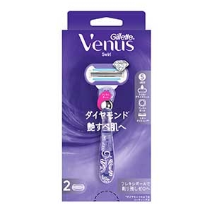 Ｐ＆Ｇ　ジレット ヴィーナス 艶すべ肌 ホルダー (本体+替刃 2個)