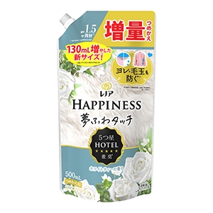 【数量限定】Ｐ＆Ｇ　レノア ハピネス 夢ふわタッチ 柔軟剤 ホワイトティー つめかえ５００ｍｌ