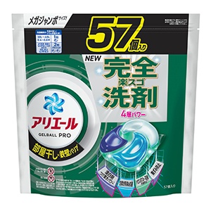 Ｐ＆Ｇ　アリエールジェルボールプロ部屋干し用つめかえメガジャンボサイズ５７個