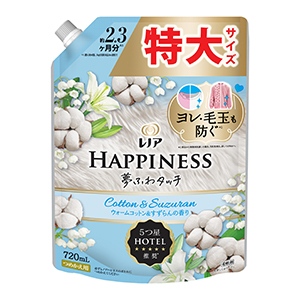 Ｐ＆Ｇ　レノア　ハピネス　夢ふわタッチウォームコットン＆すずらんの香り特大サイズ７２０ｍｌ