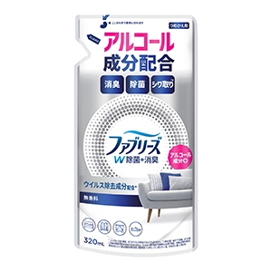 Ｐ＆Ｇ　ファブリーズ　Ｗ除菌アルコール成分入り無香料つめかえ３２０ｍｌ