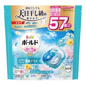 Ｐ＆Ｇ　ボールド　ジェルボール４Ｄ　フレッシュフラワーサボンの香り　つめかえメガジャンボ５７個