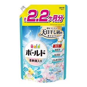 Ｐ＆Ｇ　ボールドジェル 爽やかフレッシュフラワーサボンの香りつめかえ用ウルトラジャンボ１５８０Ｇ