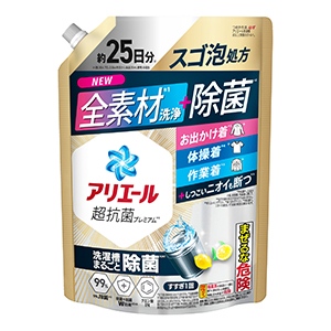 Ｐ＆Ｇ　アリエールジェル　除菌プラスつめかえ超特大サイズ６２５ｇ