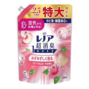 Ｐ＆Ｇ　レノア超消臭1week　フローラル＆ピーチの香りつめかえ特大７７０ｍｌ