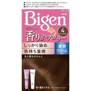 ホーユー　ビゲン香りのヘアカラー　濃密クリーム 4 ライトブラウン１セット