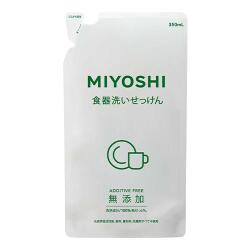 ミヨシ石鹸　無添加　食器洗いせっけんスタンディング　詰替　３５０ＭＬ