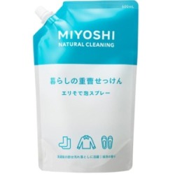 ミヨシ石鹸　暮らしの重曹せっけん　エリそで泡スプレーつめかえ６００ｍｌ