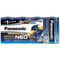 パナソニック　乾電池 エボルタ ネオ単1形アルカリ乾電池 4本パック 　1個
