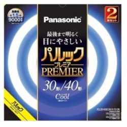 パナソニック　蛍光灯丸形 パルックプレミア 30形+40形 2本 クール色１個