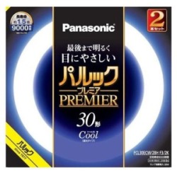 パナソニック　蛍光灯丸形 パルックプレミア 30形 2本入 クール色  １個