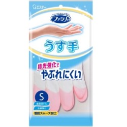 エステー ファミリービニールうす手指先抗ウイルス加工 Sサイズ ピンク1双入