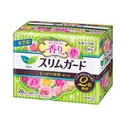 花王　ロリエ スリムガード スイートローズ しっかり昼用 羽つき　26個入