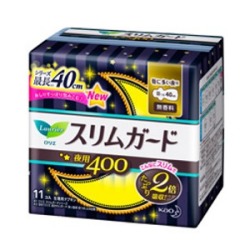 花王　ロリエ　スリムガード 特に多い夜用400 羽つき 11個