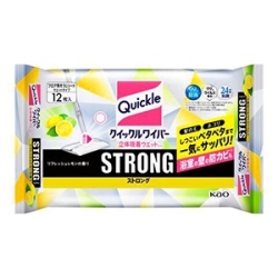 花王　クイックル  ワイパー　立体吸着ウエットシート　ストロング　レモンの香り１２枚入