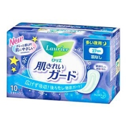 花王　ロリエ　肌きれいガード　夜用　羽なし　１０個入