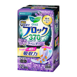 花王　ロリエ　朝までブロック３７０　ラベンダの香り１２個入