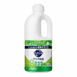 花王　キュキュット　クリア除菌　緑茶の香り　つめかえ用　１２５０ｍｌ