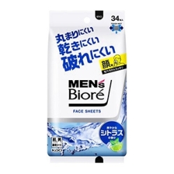 花王　メンズビオレ　フェイスシート　シトラスの香り３４枚
