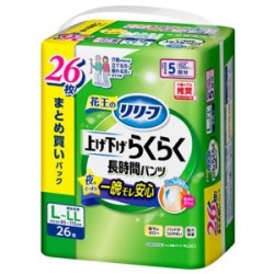花王　リリーフ  パンツ上げ下げらくらく５回　Ｌ－ＬＬ２６枚