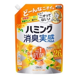 花王　ハミング消臭実感　オレンジ＆フラワーの香り　つめかえ用　９５０ｍｌ