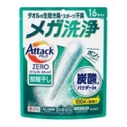 花王　アタックＺＥＲＯ　パーフェクトスティック　部屋干し　１６本入り