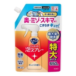 花王　キュキュット クリア除菌クリア泡スプレー オレンジの香り つめかえ用 ６５０ｍｌ
