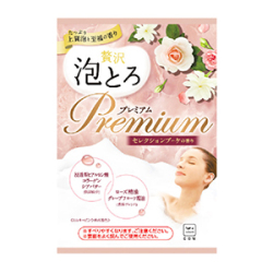 牛乳石鹸  お湯物語 贅沢泡とろ 入浴料 プレミアムセレクションブーケの香り３０ｇ
