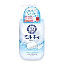 牛乳石鹸　ミルキィ　ボディソープ　せっけんの香りポンプ付　５００ｍｌ