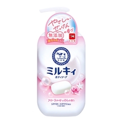 牛乳石鹸　ミルキィ　ボディソープ　フローラルせっけんの香りポンプ付　５００ｍｌ