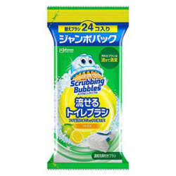 ジョンソン　スクラビングバブル　流せるトイレブラシ　シトラスつめかえジャンボパック　２４個