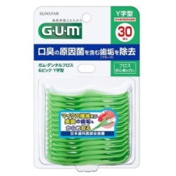 サンスター　ガム（GUM） デンタルフロス＆ピック Y字型 ３０本入