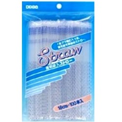 日本デキシー　デキシー 透明袋入りストロー　18cm　100本入