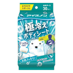 白元アース　アイスノン　極冷えボディシート　せっけん　３０枚
