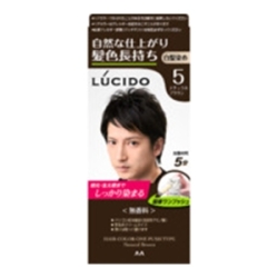 マンダム　ルシード ワンプッシュケアカラーナチュラルブラウン 5メンズ用無香料白髪染め１組