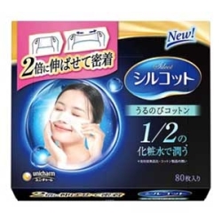 ユニチャーム　シルコット　のびのびコットン化粧専用８０枚