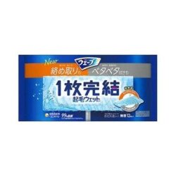 ユニチャーム ウェーブ １枚完結フロア用起毛ウェットシート １２枚